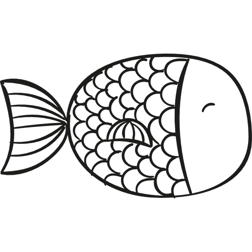 Kitchen fish seafood sea life aquarium icon