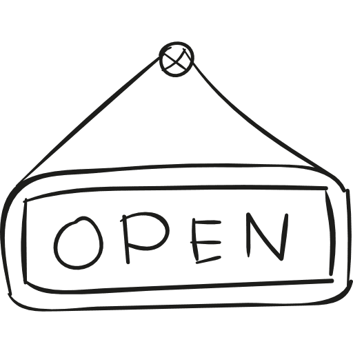 Open sign signs shapes shop icon