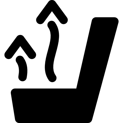 Seat heat shapes up arrow hot icon