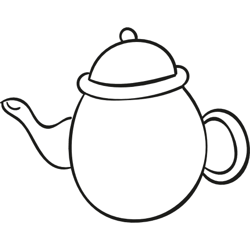 Vintage teapot hot drink drinks tea icon