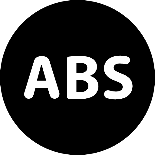 Abs shapes automobile circular icon