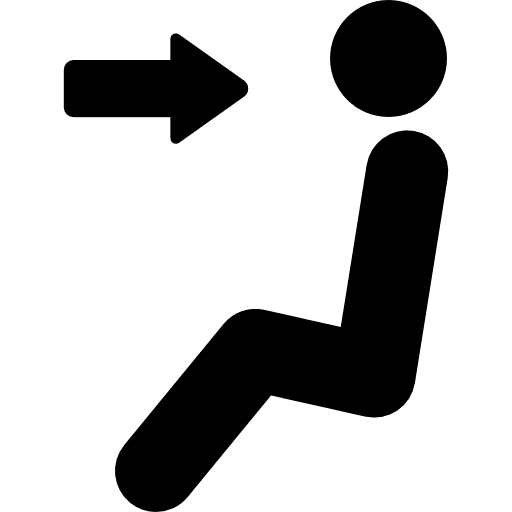 Head heat vehicle automobile stick man icon