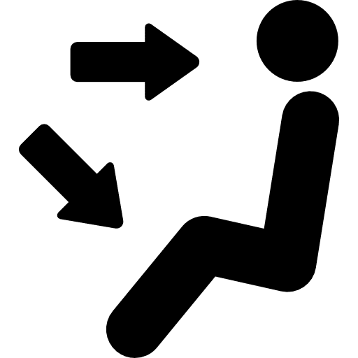 Head and feet heat vehicle shapes car icon