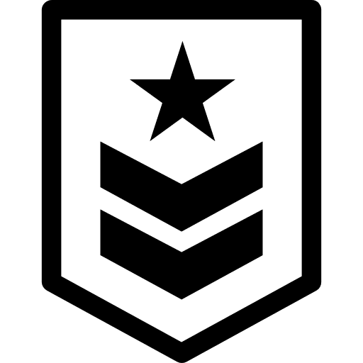 Rank chevron rank military icon