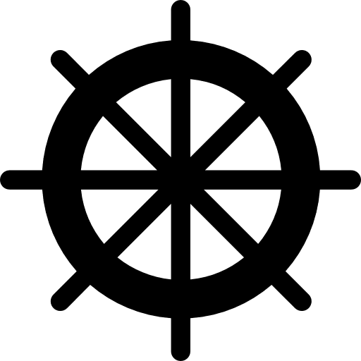 Rudder directional pirate direction icon