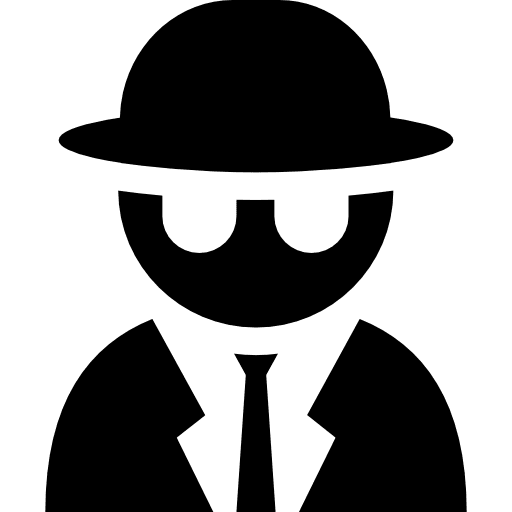Secret agent people army espionage icon