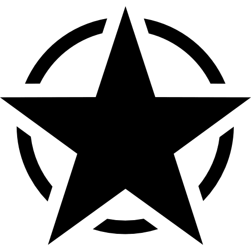 Star badge insignia army icon