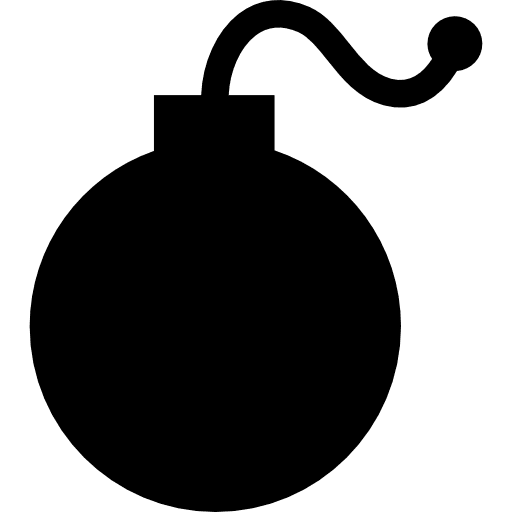 Bomb cluster explosion war icon