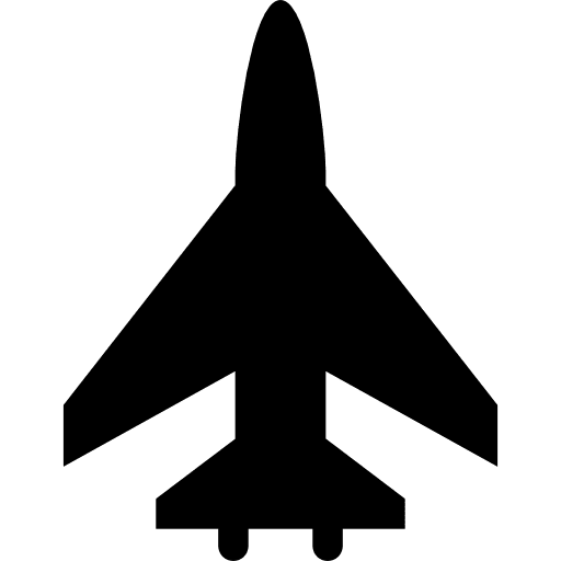 Fighter plane airplane transport wings icon