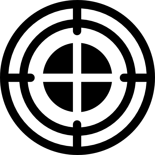 Objective pointer aim shapes icon