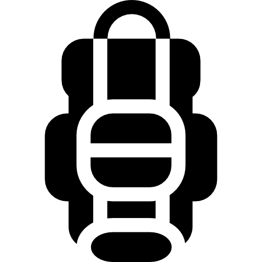 Bag container backpack store icon