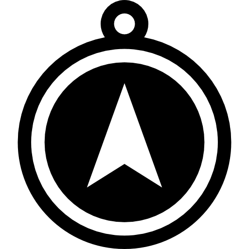 Compass guide maps direction icon
