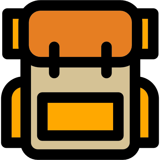 Backpack luggage baggage travel icon