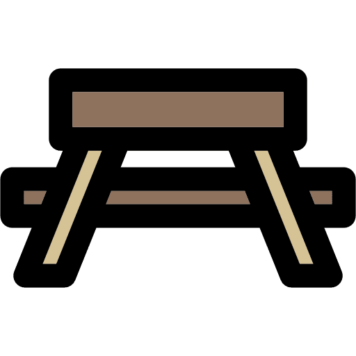 Bench rest area park bench icon