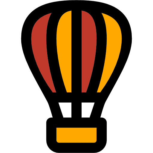 Hot air balloon transport flight hot air balloon icon