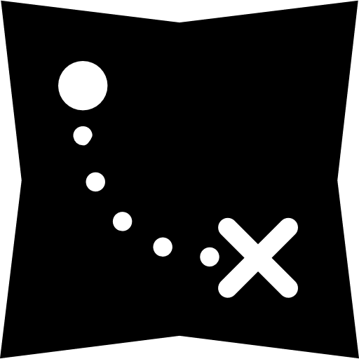 Map place maps and flags guideline icon