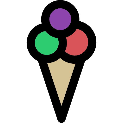 Ice cream summertime food dessert icon