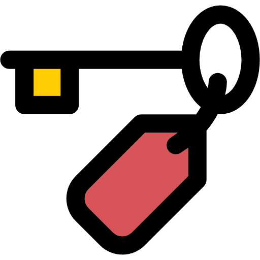 Room key hostel tools and utensils hotel icon