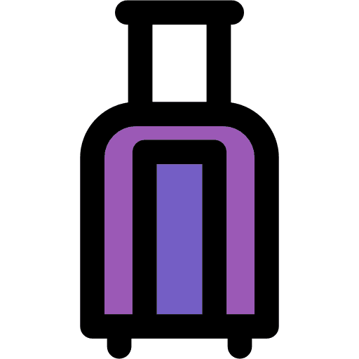 Suitcase tools and utensils travelling suitcase icon