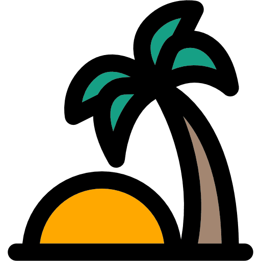 Tropical tropical nature desert icon