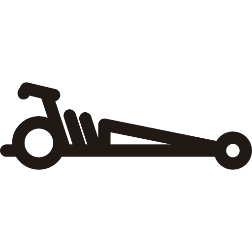 Dragster automobile transport vehicle icon