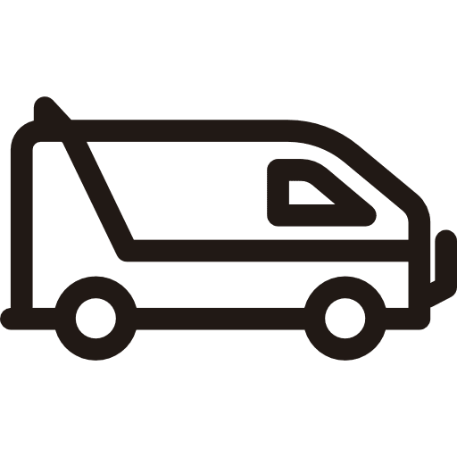 Pickup transportation vehicle pickup icon