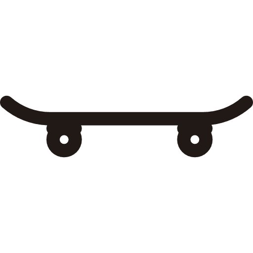 Skateboard adventure wheels transport icon