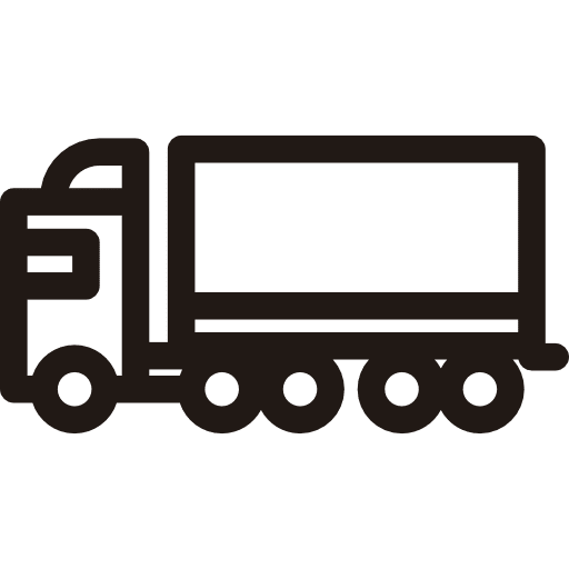 Trailer truck automobile house trailer icon