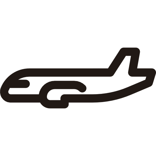 Airplane airport flight transport icon