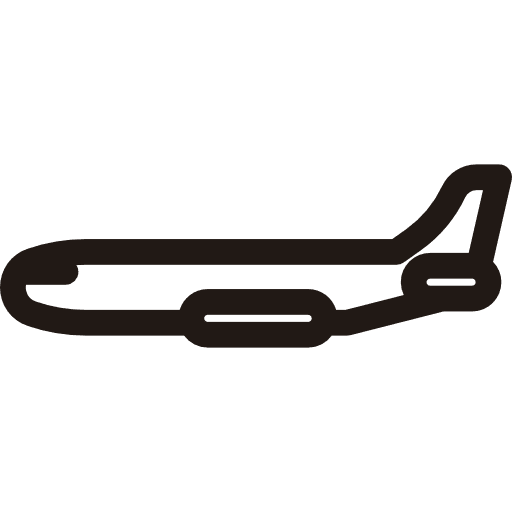 Airplane jet travel plane icon