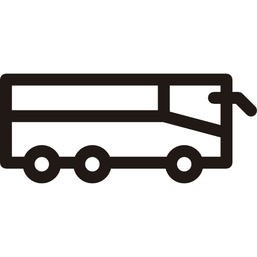 Bus vehicle automobile transportation icon