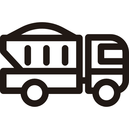 Dump truck vehicle dump truck transport icon