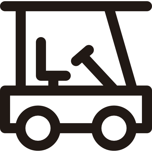 Golf cart golf cart transport caddy icon