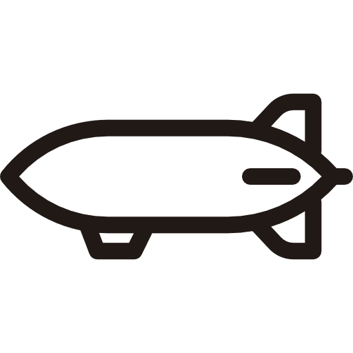 Zeppelin gas transport aircraft icon
