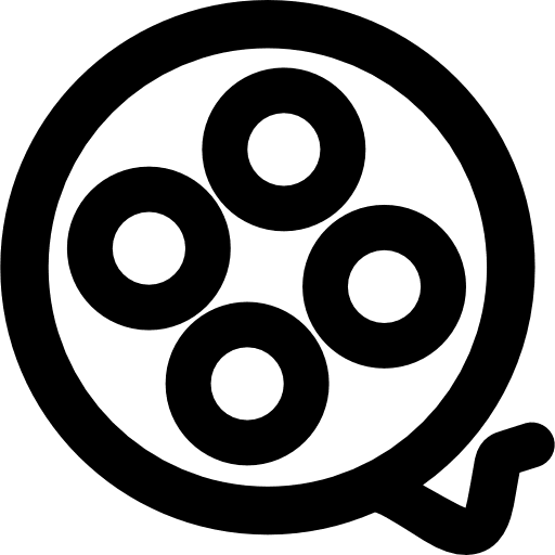 Film reel movie interface technology icon