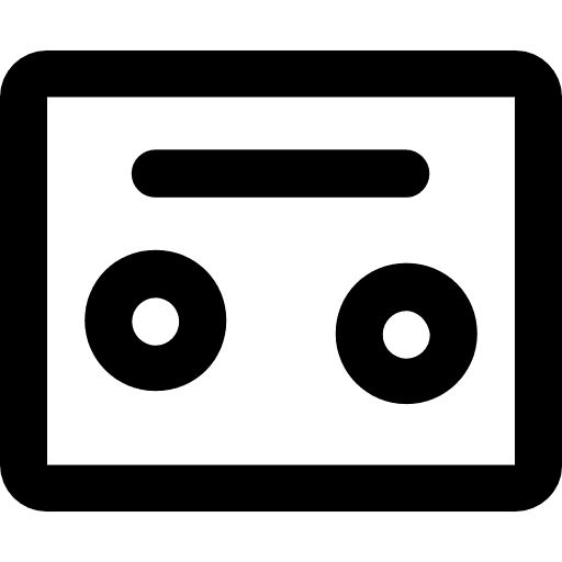 Cassette music player cassette multimedia icon