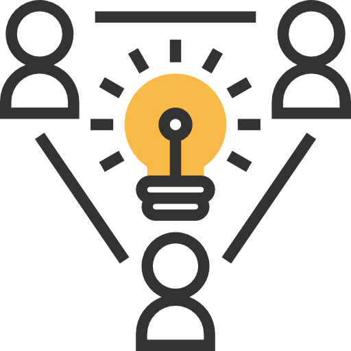 Team work idea business and finance icon