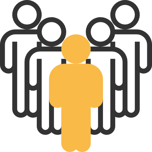 Teamwork members team business and finance icon