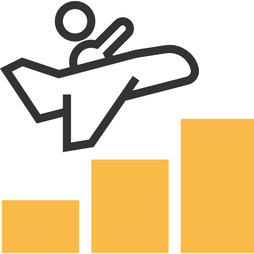 Bars bars growing finances icon