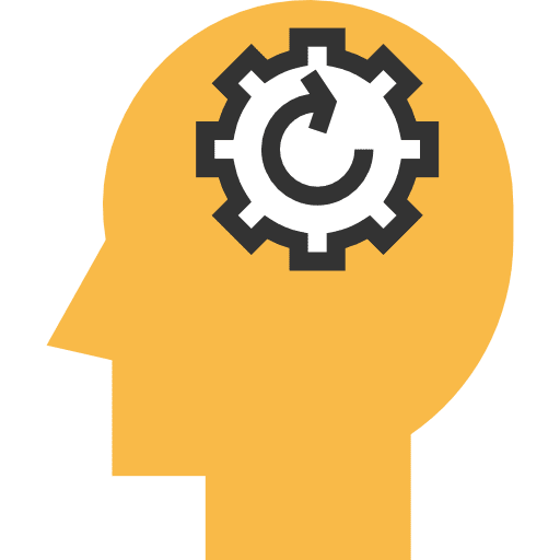 Head people user studying icon