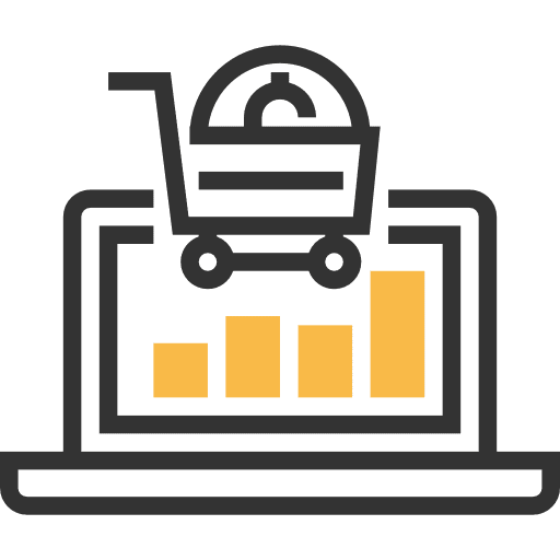 Online shopping web page multimedia broswer icon