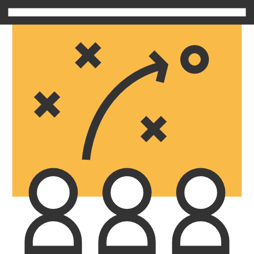 Strategy diagram business plan icon
