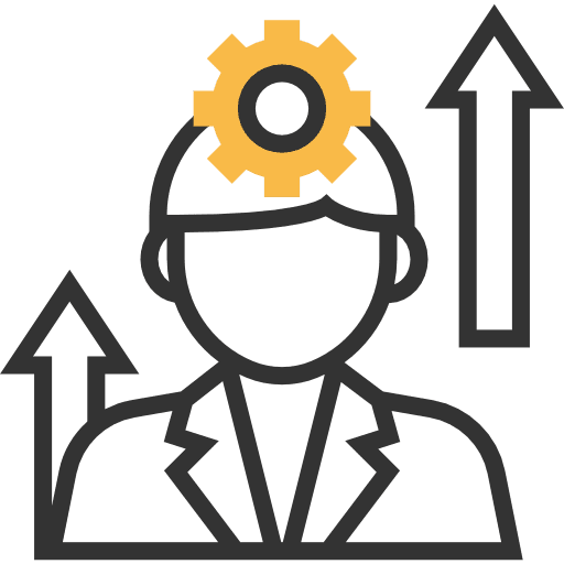 Businessman gear worker businessman icon