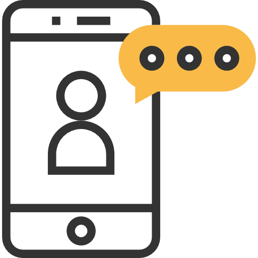 Chat mobile phone chat cellphone icon