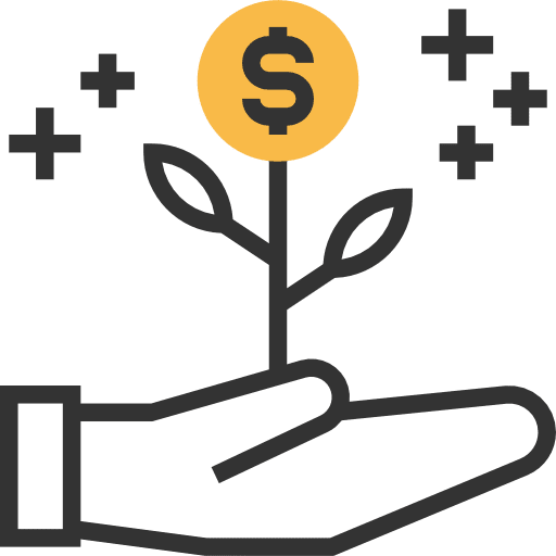 Growth currency money business and finance icon