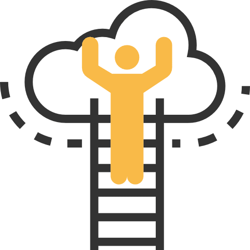 Ladder business and finance climbing ladder icon