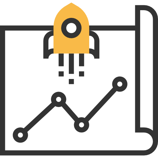 Startup business statistics graphics icon