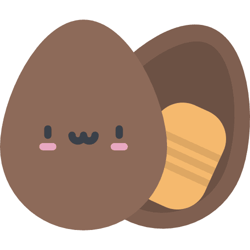 Chocolate egg decoration easter food icon