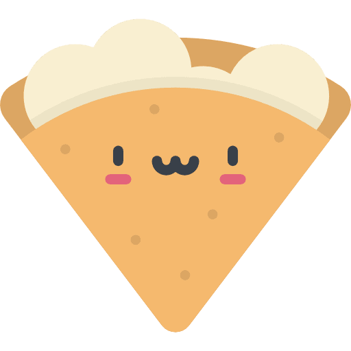 Crepe tasty caramel kawaii icon