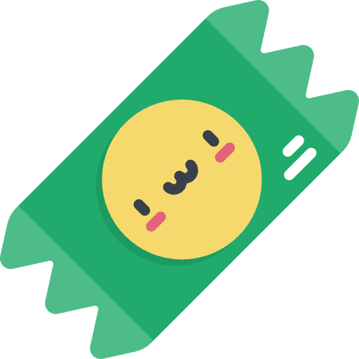 Candy food and restaurant kawaii lollies icon